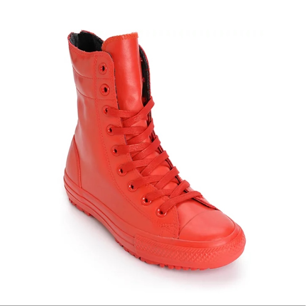 Red Rubber Converse Boots SZ7